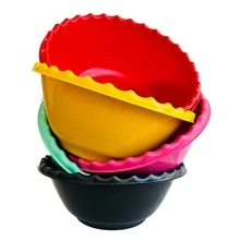 Kit 3 Large Practical Plastic Salad Bowls 5L - Sturdy And - màu đen - Xem 6
