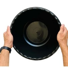 Kit 3 Large Practical Plastic Salad Bowls 5L - Sturdy And - màu đen - Xem 4