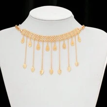 1 Vòng Cổ Khăn Quàng Cổ Nguyên Tố Vô Cực Hình Số 8, Chất Liệu Đồng Mạ Vàng 18K, Dây Xích Xương Đòn Nhiều Lớp, Trang Sức Vàng Sang Trọng Và Tuyệt Đẹp Cho Lễ Hội, Đám Cưới, Tiệc Trở Lại Trường Học, Quà Tặng Chúc Phúc Cho Người Yêu Và Bạn Thân, Thiết Kế Vòng Cổ Hình Tròn - Vàng - Xem 13