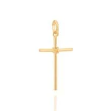 18K GOLD PENDANT UNISEX SMOOTH CROSS ROMMANEL 540180 - 蝴蝶型 - 查看 1