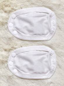 Single Layer Fabric (Thin) Infant Romper Crotch Extender, Applicable To Some Plastic Button Styles, 1pc/2pcs/4pcs/8pcs Set, Random Button Styles