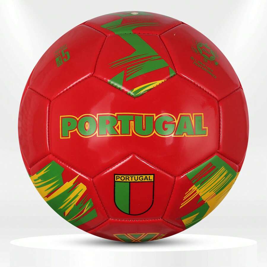Vizari National Team Soccer Ball – Size 3, 4, 5 For Youth & Adults | Durable Faux Leather & Rubber | Country Designs: USA, Mexico, Brazil, Argentina, Germany, Portugal, England, Japan, Australia - 葡萄牙 - 查看 1