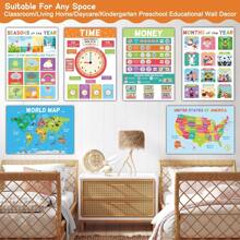 18 Educational Posters For Toddlers 1-3, Learning Posters For Kids Ages 3-5, ABC Poster Alphabet Poster For Preschoolers, Kindergarten Preschool Posters For Wall, Homeschool PreK Classroom Must Haves - Multicolor - View 7