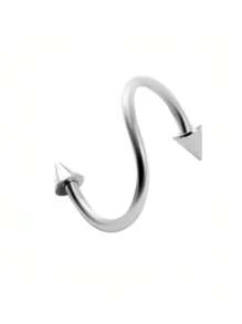 1 件装医用钢 S 螺旋耳环穿孔杠铃螺丝球耳软骨耳轮唇鼻环穿孔女士身体饰品 - 彩色 - 查看 16