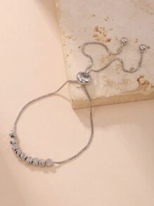 1pc Gold Simple And Fashion Flower Bead Women's Bracelet