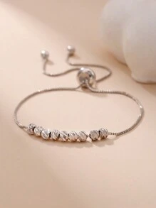 1pc Gold Simple And Fashion Flower Bead Women's Bracelet
