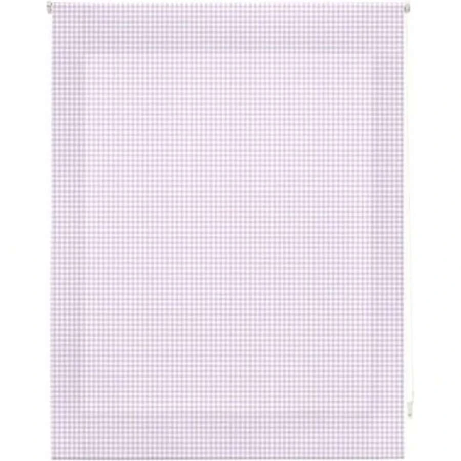 Ecommerc3 半透明卷帘 尺寸 130x180 - 米色格纹卷帘 - 紫色 - 查看 1
