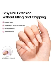 Gellen Conjunto de Gel Construtor de Unhas Gellen Builder 7 em 1, Gel Construtor Duro Rosa Gelatina Fortalecedor de Unhas, Gel de Extensão, Lâmpada de Unhas LED Curada, Gel Base de Cor, Cola de Unhas em Garrafa, Presente para Mulheres