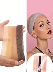 1pc Silicone Hair Band, Anti-Slip And Anti-Fall Hair Extension Headband - Apricot - View 1