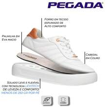 Sapatênis Feminino Pegada Ultra Leve couro Blogueira