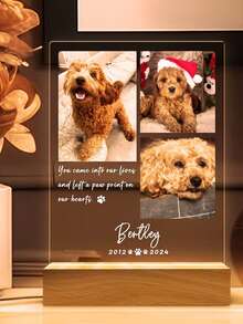 1PC Bảng Acrylic Dọc Thú Cưng Dễ Thương 3 Ảnh, Văn Bản Tùy Chỉnh Quà Tặng Đặc Biệt Cho Chó Và Mèo, Thiết Kế In Acrylic Ảnh Tùy Chỉnh Được Chọn, Đèn 3D Trang Trí Bàn Họp Vui Nhộn Phòng Ngủ Đèn Ngủ Trang Trí Lễ Hội Đèn Ngủ Quà Tặng Bất Ngờ Đẹp, Phụ Kiện, Quà Tặng Lãng Mạn, Trang Trí Nội Thất, Sản Phẩm Đồ Dùng Tiệc Trang Trí Phòng Đèn Trang Trí Phòng Khách Đèn Học Tập Đèn Ngủ, USB Có Công Tắc, Đèn Ánh Sáng Ấm Áp, Quà Tặng Thú Vị, Quà Tặng Lãng Mạn - Màu vàng - Xem 2