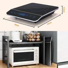 Placa de Inducción Portátil, 10 Niveles de Potencia, 2000 W, Control Táctil, Temporizador, Pantalla Digital LED, Para Recipientes Entre 13 y 24 cm Diámetro, Patas Antideslizantes - Enchufe EU Tipo E(220-240V) - Ver 4