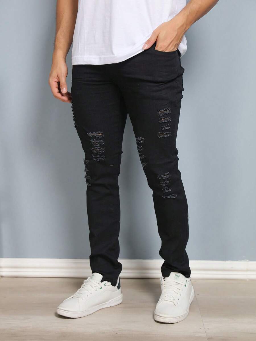 Men Pants - 黑色 - 查看 1
