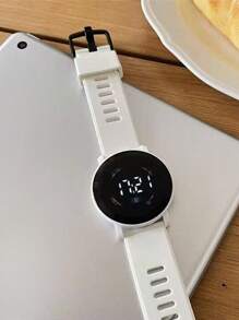 1pc Minimalist Sporty Style Unisex Electronic Watch For High School And College Students, Couples, Best Friends