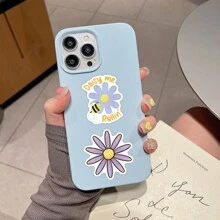 56张雏菊贴纸，乙烯基材质，美观实用，适用于剪贴簿、日记本、笔记本电脑、保险杠、滑板、水瓶、电脑、手机、卡通、安全帽、汽车贴纸和装饰贴花，返校季剪贴簿用品，趣味贴纸，笔记本电脑贴纸，Kindle手机贴纸 - 彩色 - 查看 5