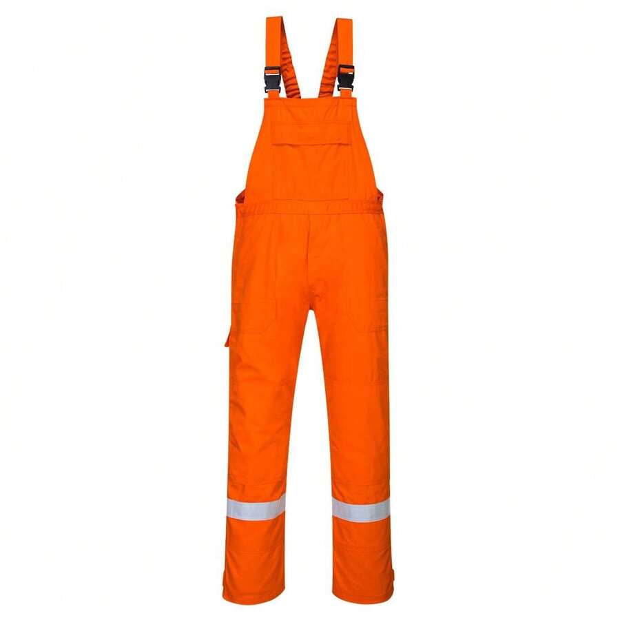 Portwest Unisex Adult Bizflame Plus Bib And Brace Trouser (Orange) - Apricot - View 1