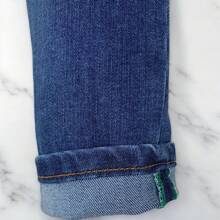 CHUEKITOS. Pantalón de mezclilla para niño en corte Slim, con ajustador en la cintura, bordado interior, tela suave - Azul lavado oscuro - Ver 11