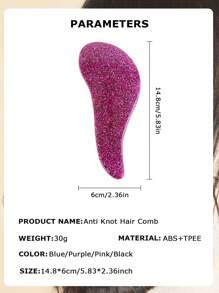 1 件装新款星空按摩梳，便携式防静电发梳，防缠结，按摩梳，适合家庭使用 - 彩色 - 查看 9