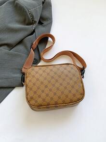 復古獨特款女士手提包，相機造型小肩背旅行袋，百搭時尚 - 卡其色 - 查看 5