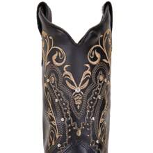 Women's Texan Country Boot Embroidered Western Rodeo Fashion Agro Fattor Shop - 黑色 - 查看 5