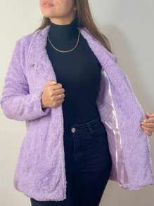 Women Coats - tử đinh hương - Xem 3
