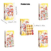 24 件消防员主题礼品袋和贴纸，12 个纸袋和 12 张贴纸，用于糖果、玩具和其他礼物，消防员派对装饰 - 消防禮品袋 - 查看 2