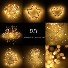 LED Christmas Fairy Lights Cake Gift Box With Creative Star String Lights, Battery Operated Copper Wire Lights - Warm Light - View 5