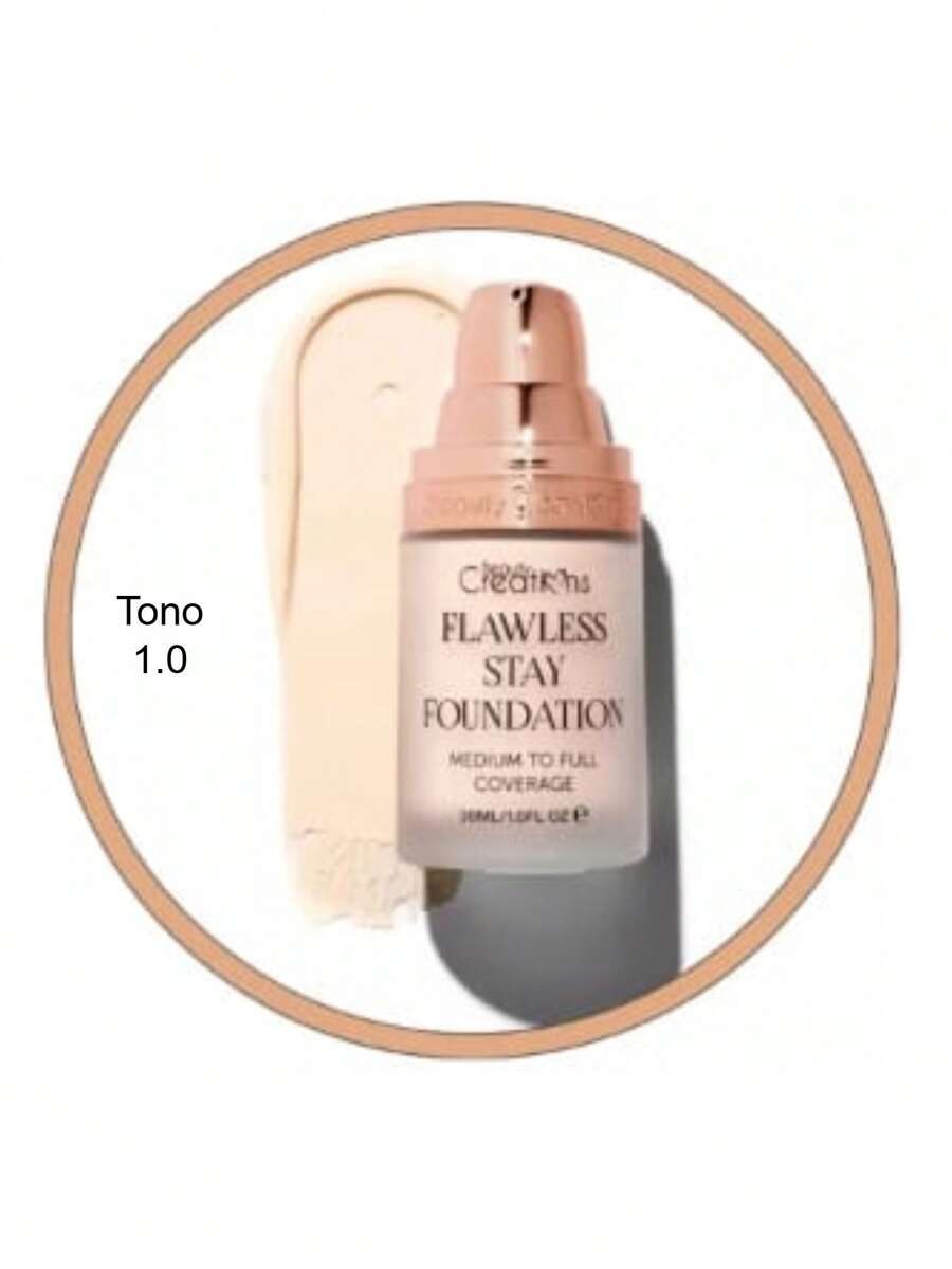 Base Maquillaje Beauty Creations Flawless Stay Tono 1.0  30mL - Beis - Ver 1