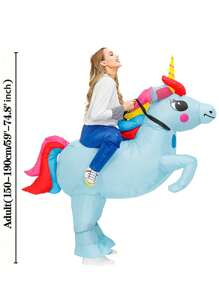 1pc Inflatable Costume Adult,Inflatable Halloween Costumes,Unicorn Costume Adult,Adult Halloween Costume Women,Blow Up Costumes - Blue - View 3