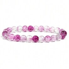 1pc Men's Beaded Bracelet 8mm Rhodonite Agate Healing Crystal Gem Bracelet Mala Yoga Meditation Jewelry Gifts For Women Men-Calm,Confidence,Protection,Success