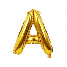 1入組40吋A-Z巨型金色字母氣球生日派對裝飾，Mylar鋁膜字母氣球可自由組合使用 - 彩色 - 查看 32