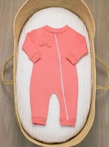 Baby Girls Rompers - 珊瑚橙 - 查看 1