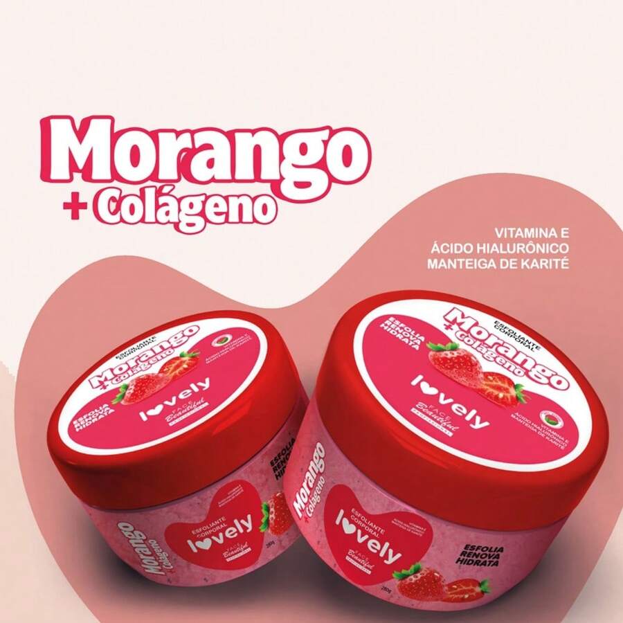 Lovely Fruit Scented Body Scrub Face Beautiful Moisturizing Cream 280g - STRAWBERRY - View 1