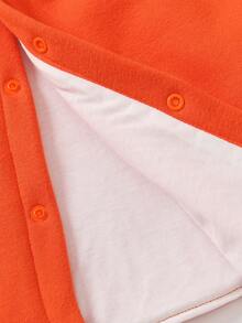 BOARNSEORL 男婴连帽斗篷外套，防风披风，时尚可爱，适合秋冬季外出和圣诞节穿着 - 橘色 - 查看 6