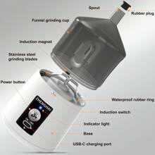 Zhenghai Electric Grinder. Quickly Grind The Buds And Fill The Pre-Rolled Cones. Auto And Pulse Modes, USB-C Rechargeable, Portable Size, Easy On/Off. With Cleaning Brush