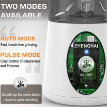 Zhenghai Electric Grinder. Quickly Grind The Buds And Fill The Pre-Rolled Cones. Auto And Pulse Modes, USB-C Rechargeable, Portable Size, Easy On/Off. With Cleaning Brush