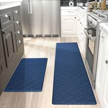 Kitchen Rugs Anti Fatigue Mats For Floor Cushioned Runner Rug Non Skid Comfort Foam Standing Mat For Office, Sink - Blue - View 9