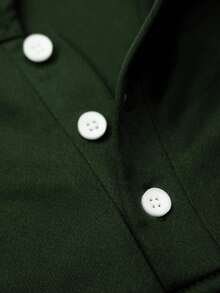 [Tùy chỉnh] Áo thun Polo nam phong cách bạn trai cá nhân hóa với logo nhỏ ở mặt trước, khẩu hiệu ở mặt sau, đường cắt thông minh - Vui lòng cung cấp thông tin của bạn để tùy chỉnh. Thường ngày, rộng rãi, thời trang - xanh quân đội - Xem 8