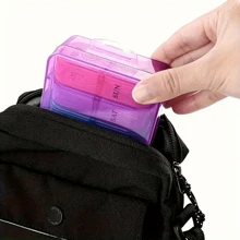 14/7/1pc Pill Storage Box 7 Days Pack 2 Times A Day: Travel Essentials With Transparent Lid Morning And Evening Refills Practical And Convenient Supplies Travel Bottles Travel Kit Travel Mug Travel Size Travel Toiletry Bag Travelling Organizer Holiday Accessories Travel Kit Set Gift For Travel Travel Accessories Travel Must Haves Beach Vacation Summer School Accessories Back To School Stuff Back To School Supplies - Multicolor - View 5