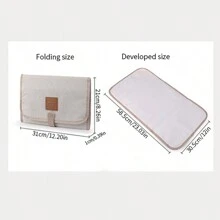 1入黑色防水尿布換墊,便攜式,適合戶外使用,多種顏色自由搭配 - 黑色 - 查看 5