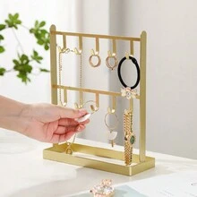 Simple Desktop Wrought Iron Jewelry, Jewelry Storage Rack, Earrings, Necklaces, Hair Accessories, Watch Jewelry Display Rack, Home Key Storage Hanger - Multicolor - View 11