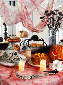 1入組萬聖節紗布夜店鬼魂節日裝飾，含血紗，適用於酒吧，鬧鬼屋裝飾，萬聖節裝扮，製造恐怖氛圍佈置布 - 多色 - 查看 12