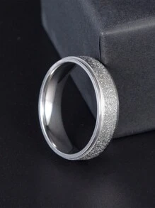 1pc Stainless Steel Fidget Ring Rotating Ring Cool Spinner Ring Stainless Steel Fidget Ring Anxiety Ring For Men Size 6/7/8/9/10 - Rotating Ring - View 5