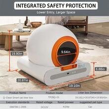 Self Cleaning Cat Litter Box: Upgraded Automatic Cat Litter Box - 65L Space Cleaning Robot - APP Control - Electric Smart Litter Box - White - View 2