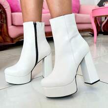 botines tipo bratz de tacón - Beis - Ver 1