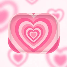 JBNG Pink Heart Aesthetic Premium Small Rolling Tray 7" X 5" - Pink - View 1