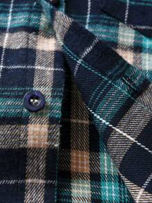 BLUE SAYING Camicia a quadri verdi a maniche lunghe carina per ragazzo - Verde - Visualizzare 6