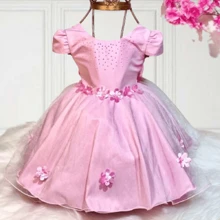 Young Girls Dresses - Màu Hồng baby - Xem 3