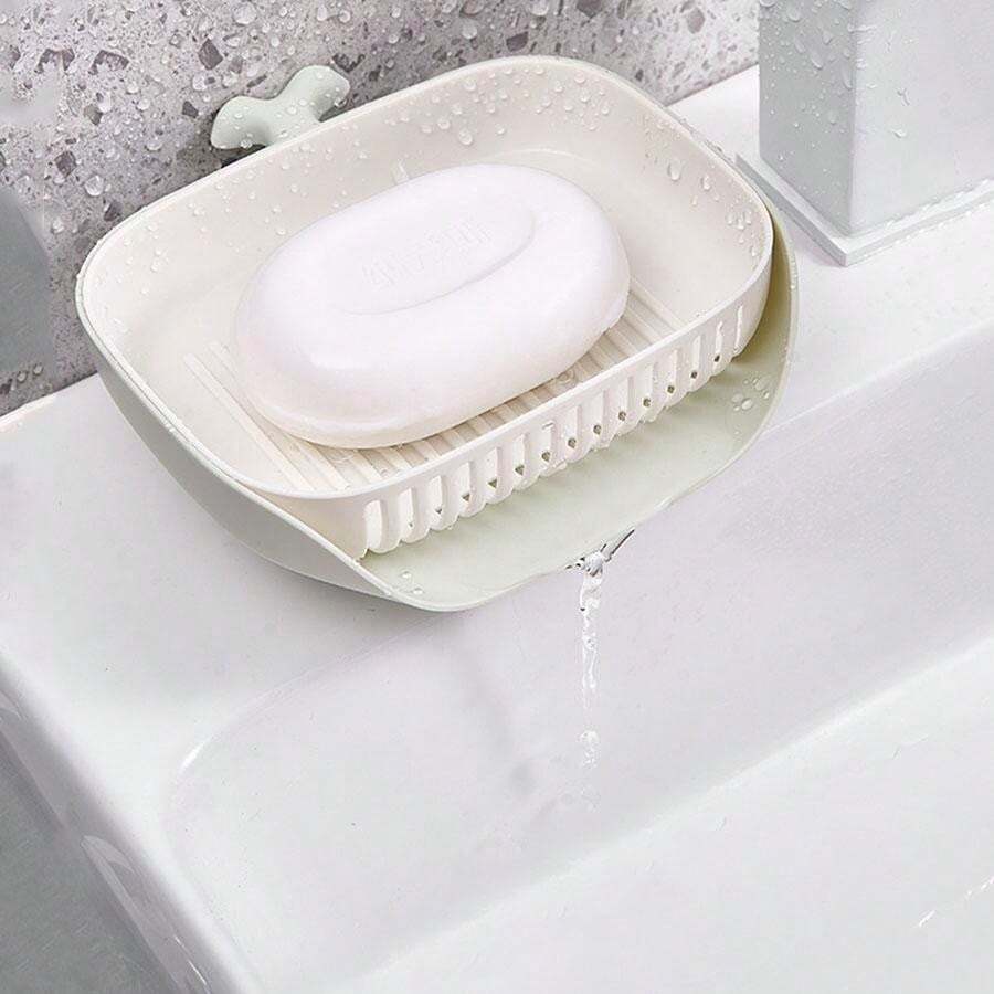 Japanese Style Double Layer Soap Dish Multi-Functional Draining Storage ...