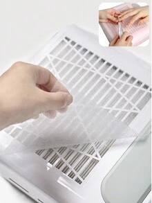100 filtros de papel colector de polvo para arte de uñas, accesorios de máquina de manicura, papel de reemplazo para filtro de aspiradora de arte de uñas - Blanco - Ver 1